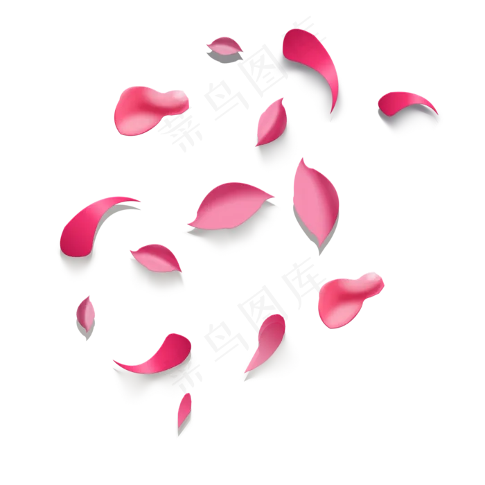 漂浮红色玫瑰花瓣(2000X2000(DPI:72))psd模版下载