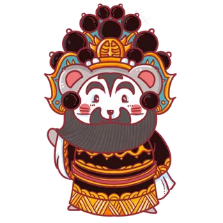 2020年鼠年京剧形象,免抠元素