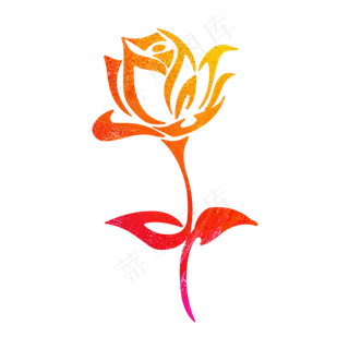 矢量情人节玫瑰形装饰元素