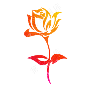 矢量情人节玫瑰形装饰元素