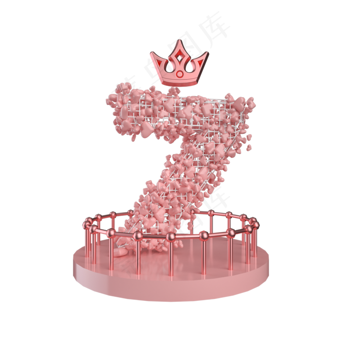 C4D女王节电商心动7折优惠(2000X2000(DPI:300))psd模版下载