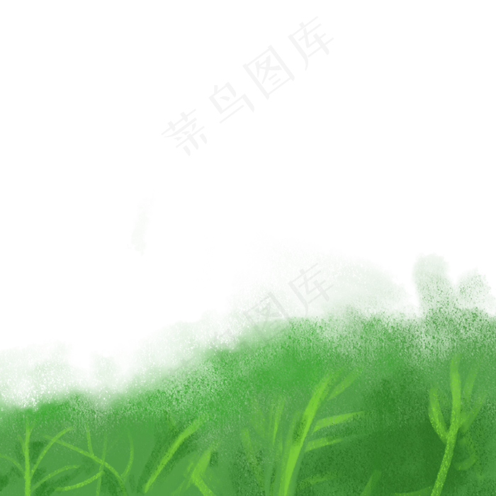 春天里的绿色植物叶子免抠图