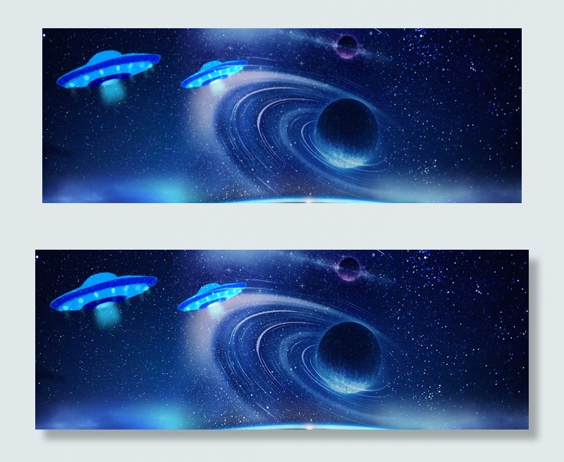 太空飞船飞碟科技海报背景