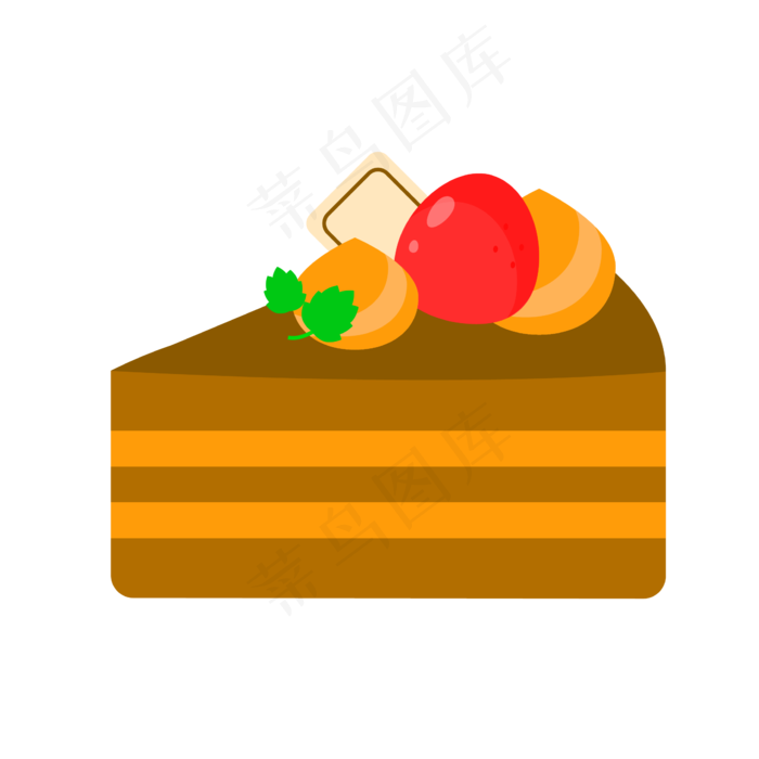 手绘风格蛋糕元素