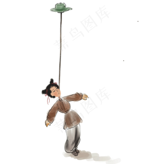 古代民间杂耍艺人,免抠元素