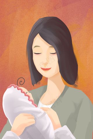 母亲节母婴温馨母爱