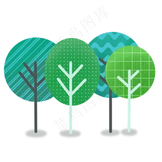 小清新春天绿色树木