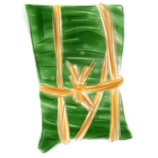 端午节粽子绿色写实