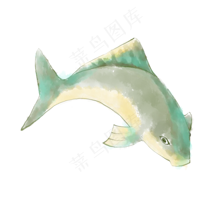 鱼大暑商用元素(2000X2000(DPI:300))psd模版下载