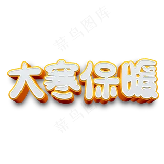 大寒保暖原创艺术字