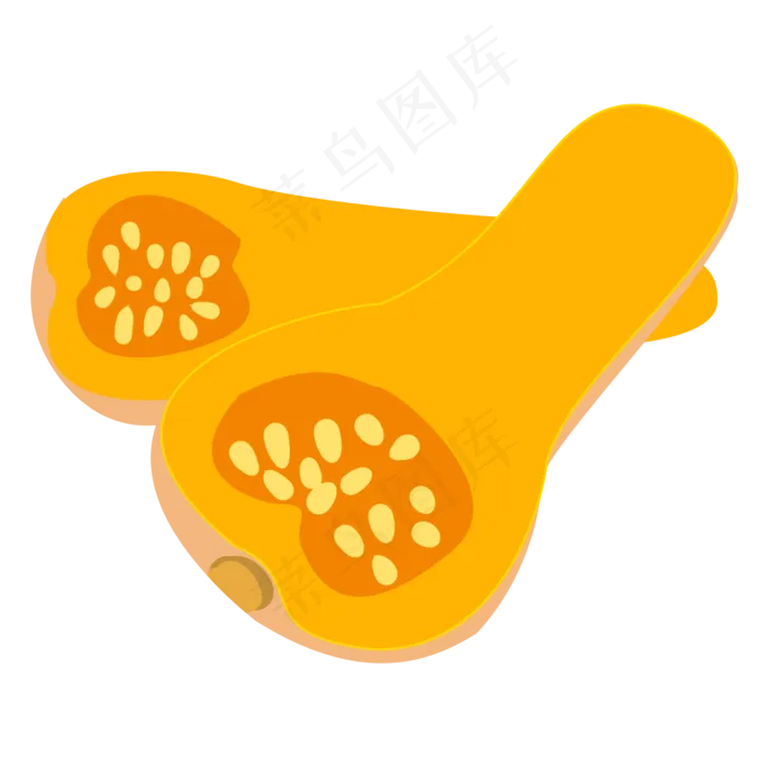 蔬果类装饰图案南瓜瓢(2000X2000(DPI:762))psd模版下载