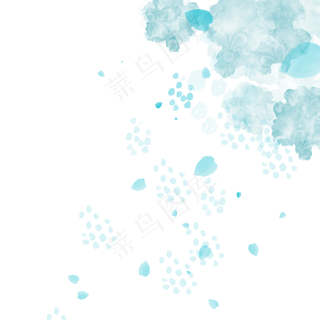 蓝色碎花,免抠元素