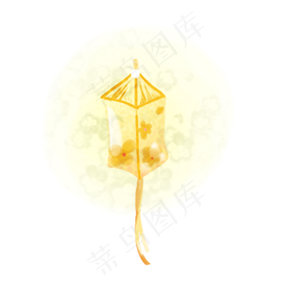 中元节鬼节手绘卡通创意小船上的