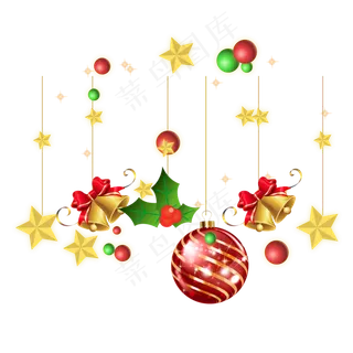 圣诞节节日挂饰,免抠元素