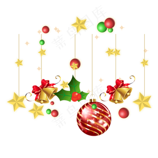 圣诞节节日挂饰,免抠元素