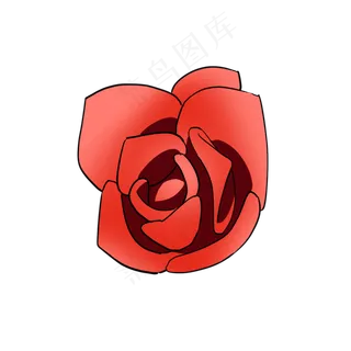 红色玫瑰样式多肉植物