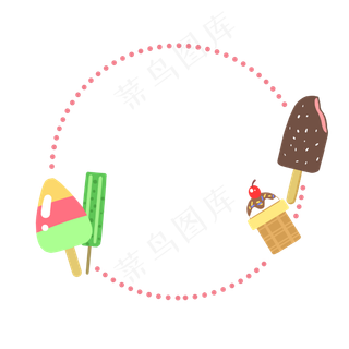夏季冰淇淋边框