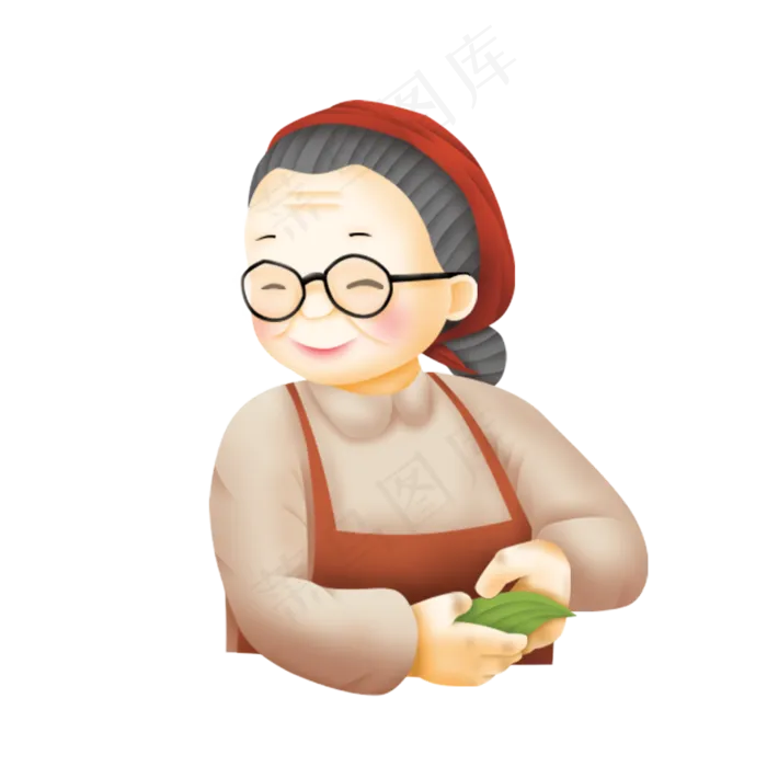 包粽子的妈妈元素(2000X2000(DPI:72))psd模版下载