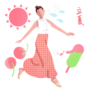 炎炎夏日可爱女孩