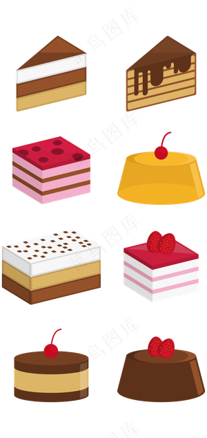 卡通矢量卡通蛋糕糕点