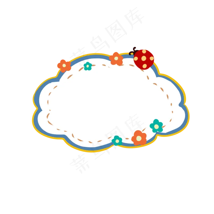 深绿色小花瓢虫气泡(2000X2000(DPI:300))psd模版下载