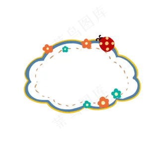 深绿色小花瓢虫气泡