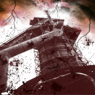 地震建筑物倒塌闪电乌云效果素材,免抠元素