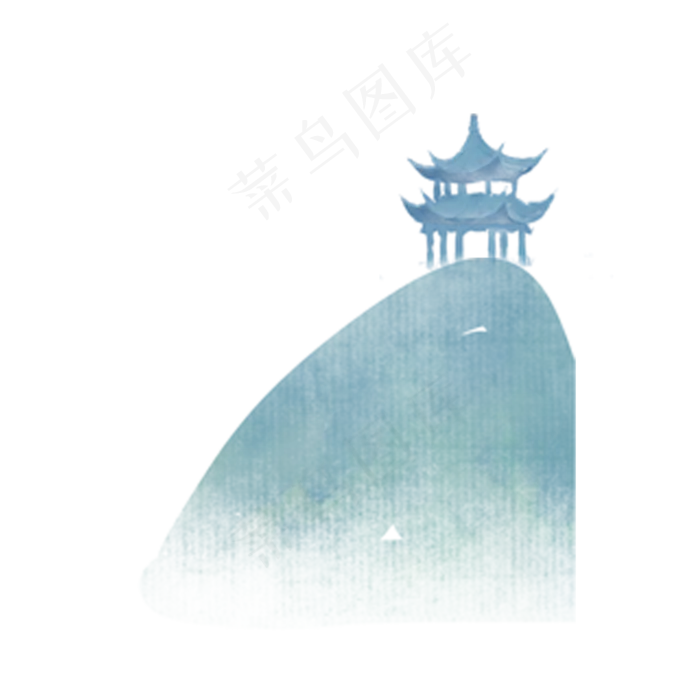 山峰顶上的亭子(2000X2000(DPI:300))psd模版下载