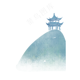 山峰顶上的亭子