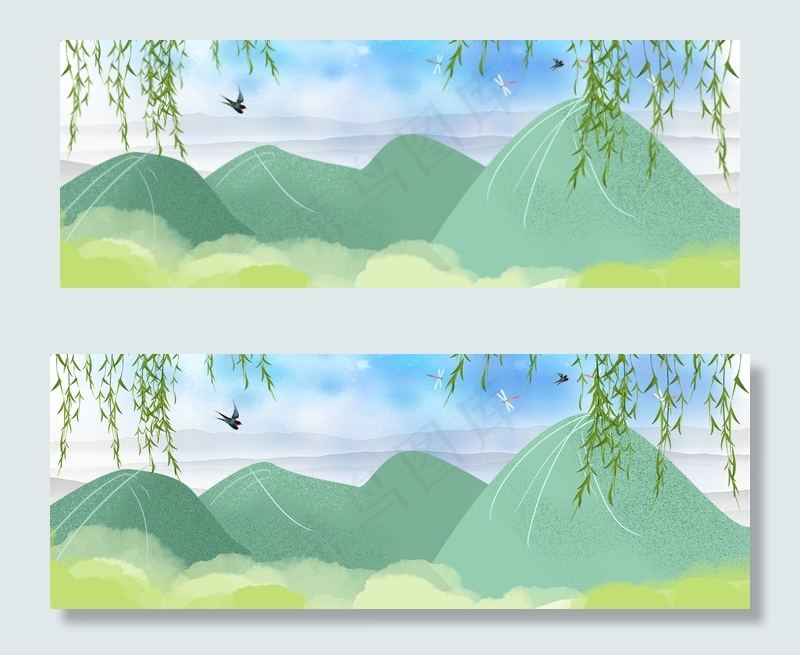 五一劳动节出游旅行海报广告banner背