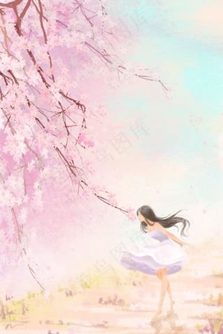 花节立春春分春天粉色节气樱花绽放