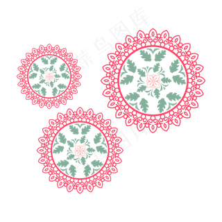 矢量手绘卡通花纹