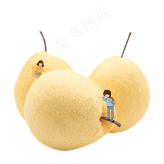 创意雪梨山峰水果合成