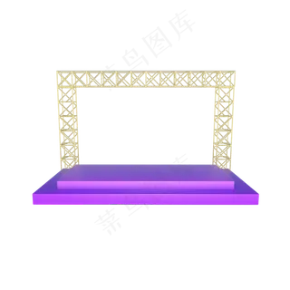 C4D立体电商活动舞台展台,免抠元素