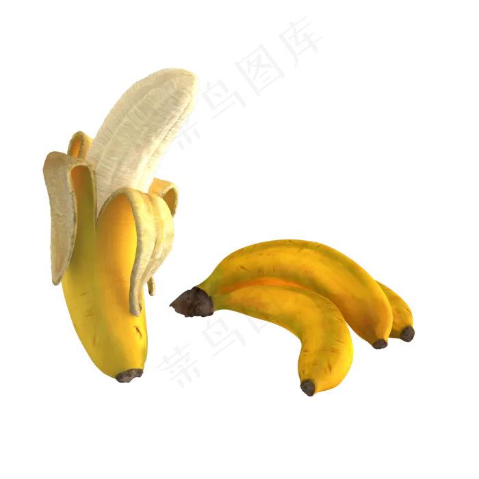 立体水果香蕉(3000X3000(DPI:300))psd模版下载