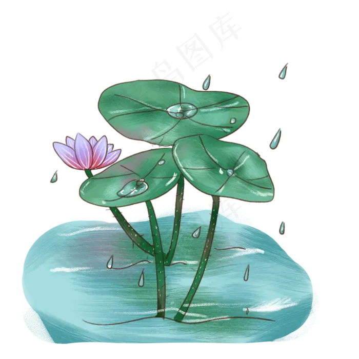 荷花荷叶莲花(2000X2000(DPI:300))psd模版下载