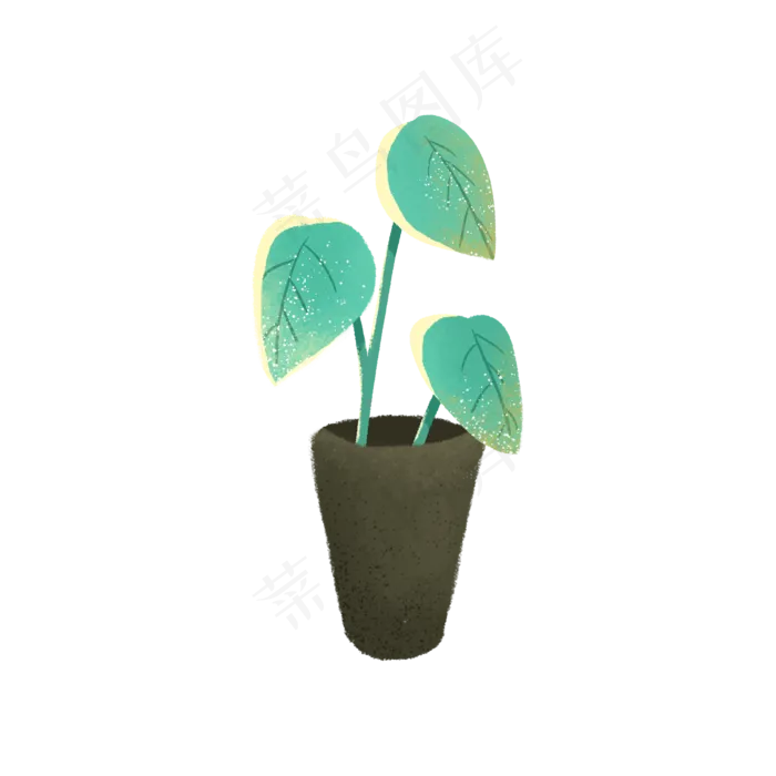 绿色的植物盆栽(2000X2000(DPI:300))psd模版下载
