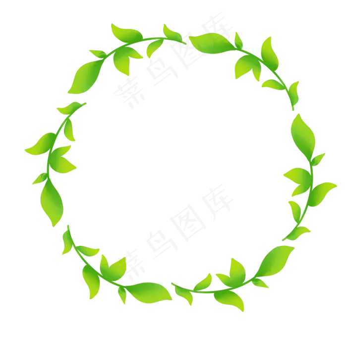 绿色植物叶子手绘透明底免抠(2000X2000(DPI:299))psd模版下载
