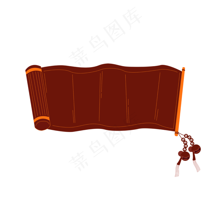 中国风卷轴中国结风格边框,免抠元素