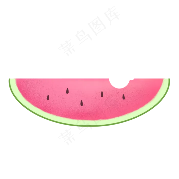 夏天水果被咬一口的仿真西瓜(2000X2000(DPI:300))psd模版下载