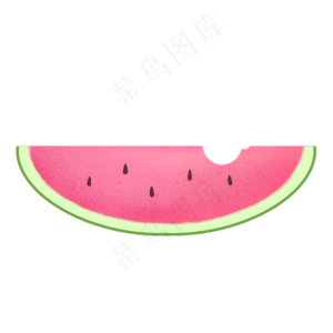 夏天水果被咬一口的仿真西瓜