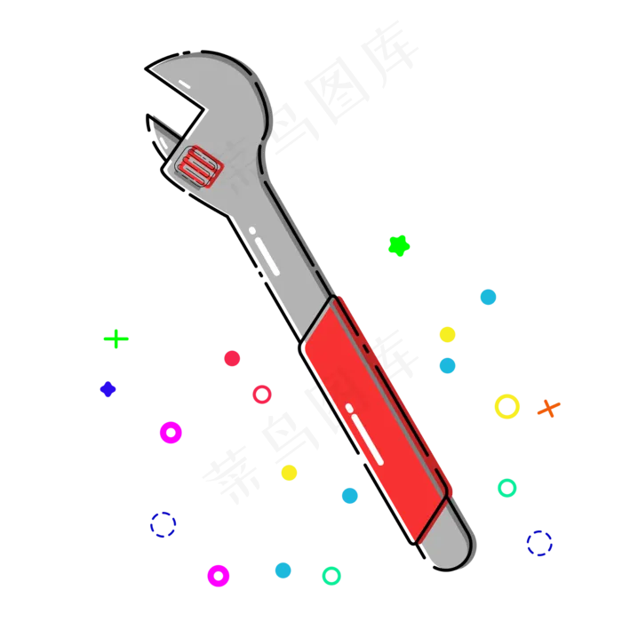MBE风格扳手矢量免抠png(2000*2000px 300 dpi )ai矢量模版下载