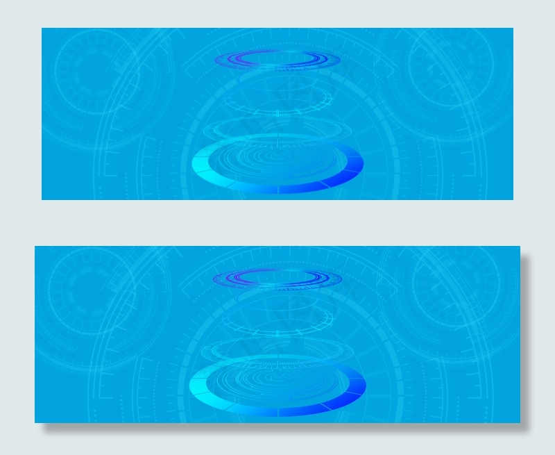 科技几何方块绿色banner