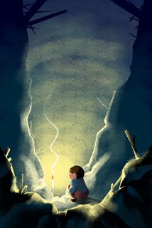 卡通手绘风地震灾难配图 卡通手绘风地震灾难配图