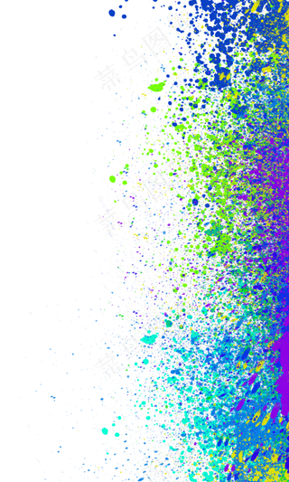 蓝绿清爽油漆飞溅喷漆肌理纹理PNG,免抠元素
