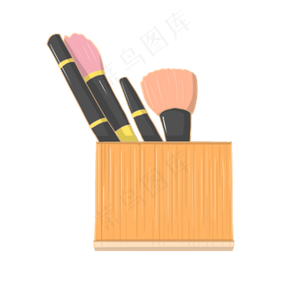 手绘美容工具刷子