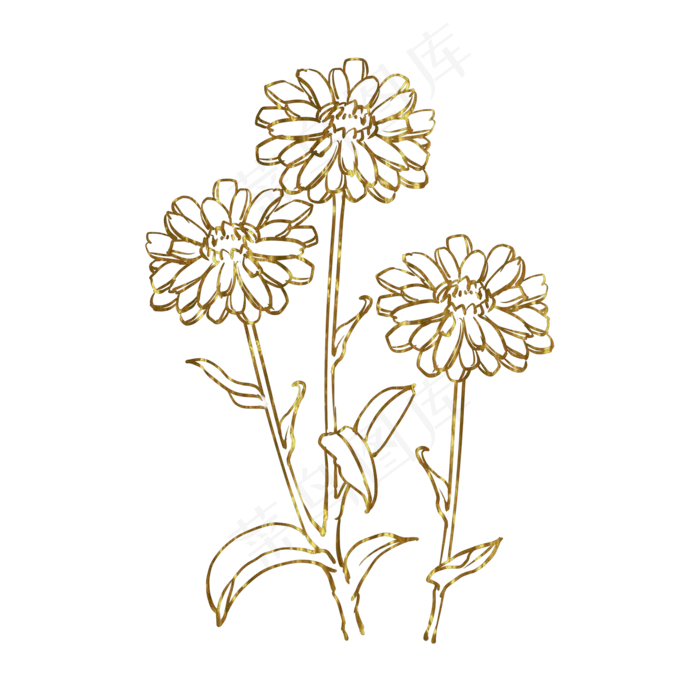 金色花金盏菊(2000X2000(DPI:300))psd模版下载
