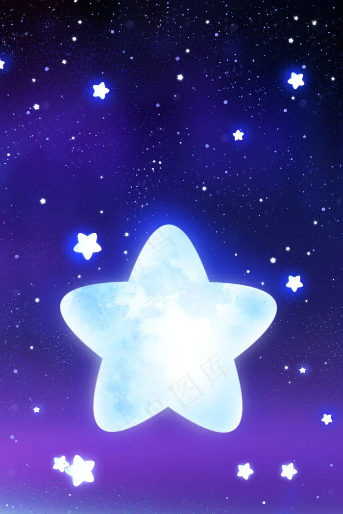 简约唯美梦幻星空星星(3545*5315px 	      )psd模版下载