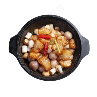 砂锅红葱头焗骨,免抠元素