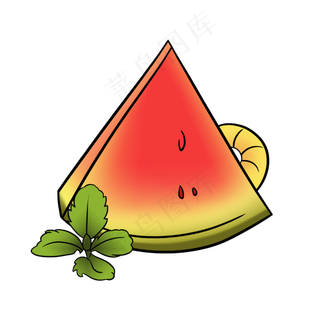 绿叶水果西瓜
